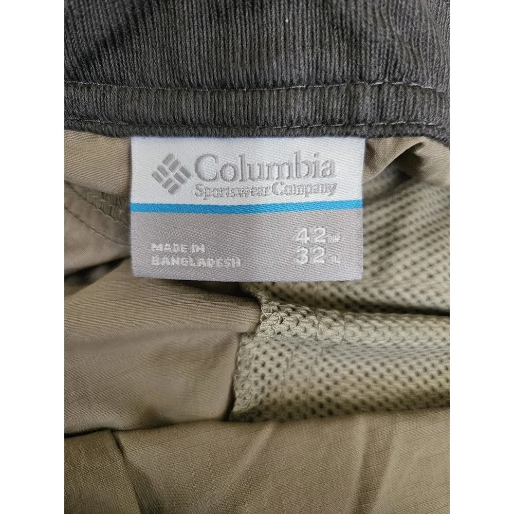 Columbia Men's Size 42x32 Convertible Omni-Shade Cargo Hiking Pants (40x28.5)